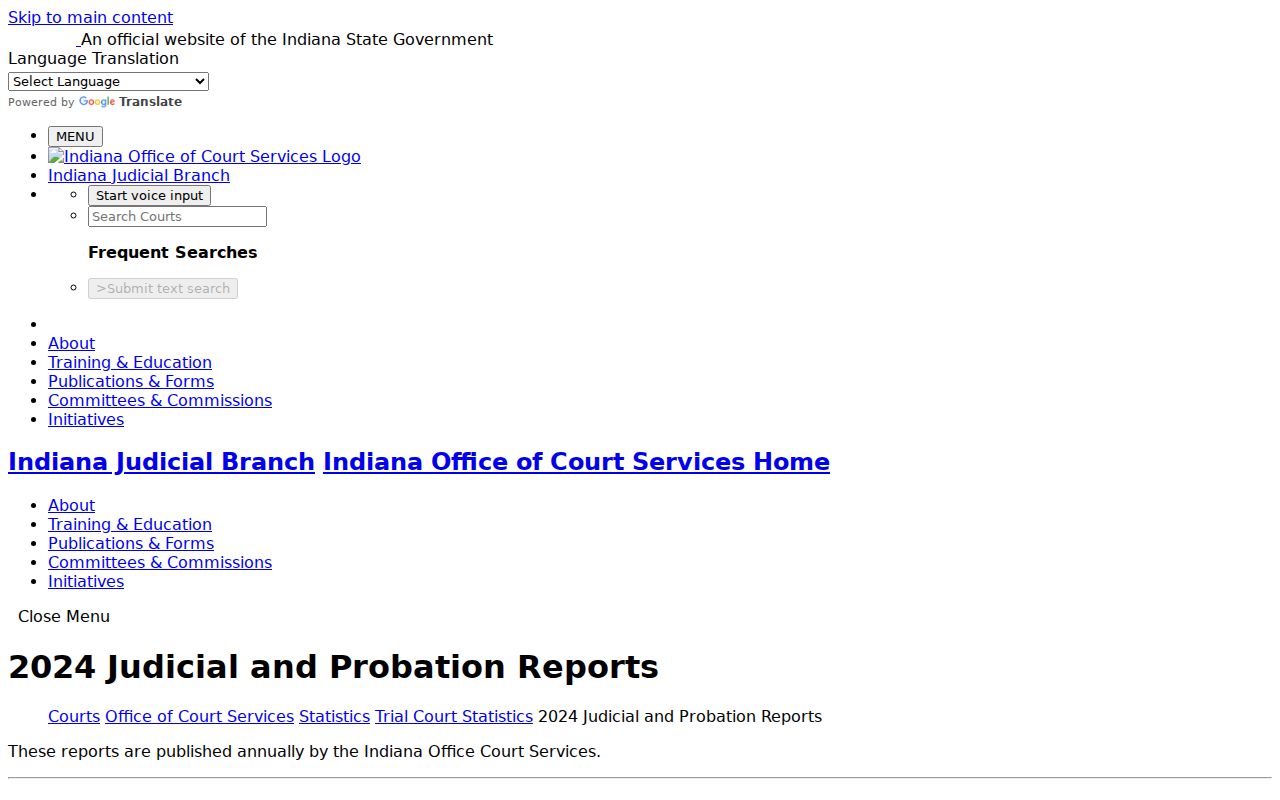 Indiana 2024 Lawrence County trial statistics reports