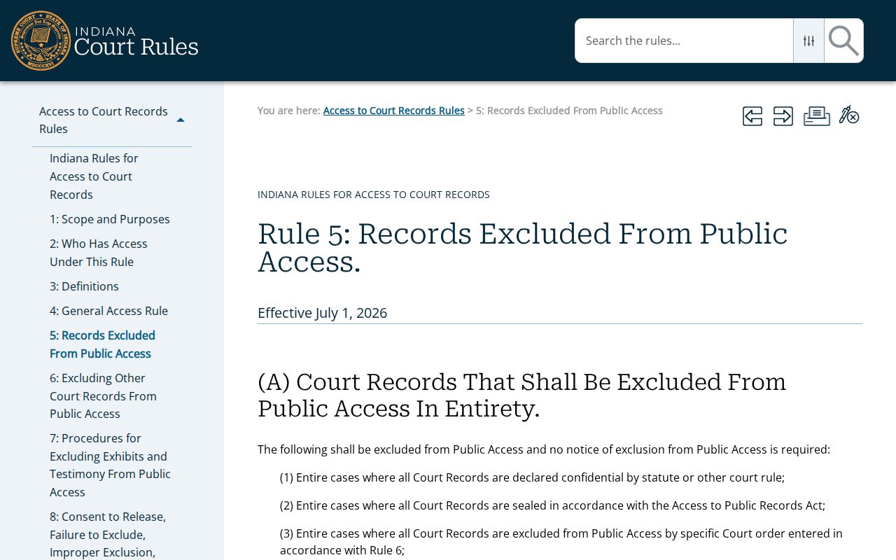 Lawrence County criminal docket confidentiality and redaction rules