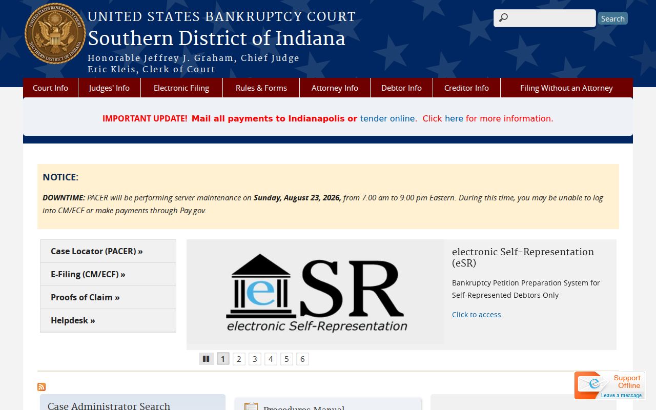 Southern District of Indiana bankruptcy court record access